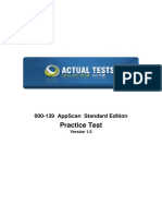 IBM APPSCAN Practice Teste 000-139