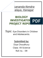 Biology Investigatory Project (On Eye Diseases)