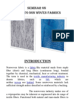 Seminar On Fibers To Non Woven Fabrics