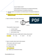 Uses of Metals (Multiple Choice) QP