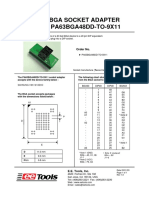 63 Pin Bga Socket Adapter Model: PA63BGA48DD-TO-9X11: Order No