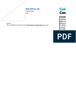 Web Analytics at Quality Alloys, Inc., Student Spreadsheet