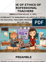 Code of Ethics of Professional Teachers