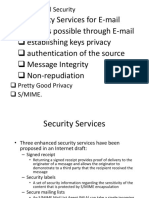 Security Services For E-Mail Attacks Possible Through E-Mail Establishing Keys Privacy Authentication of The Source Message Integrity Non-Repudiation