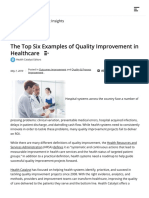 Quality Improvement in Health Care