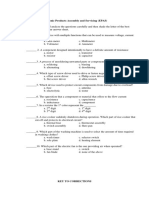 Electronic Products Assembly and Servicing (EPAS) Direction: Read and Analyze The Questions Carefully and Then Shade The Letter of The Best