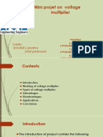 Mini Projet On Voltage Multiplier: Guide: SMT.M.R.L Jyostna (Asst - Professor)