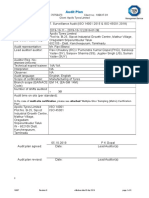 ISO 14001 - 2015 & OHSAS 18001 - Audit Plan