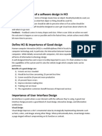 List The Principles of A Software Design in HCI