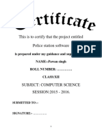 This Is To Certify That The Project Entitled Police Station Software