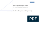 The Impact of Class and Income On Attitudes Towards Women's Careers and Career Choices