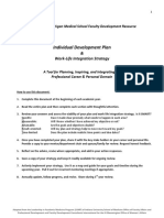 Individual Development Plan: & Work - Life Integration Strategy