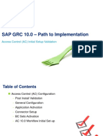 1.1 SAPGRC AC Initial Setup Validation