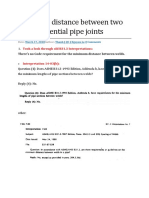 Minimum Distance Between Two Circumferential Pipe