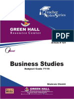 O Level Business Studies Notes