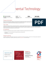 Environmental Technology: Program Description