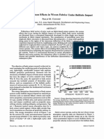 An Analysis of The System Effects in Woven Fabrics Under Ballistic Impact