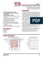 Description Features: LT3957 Boost, Flyback, SEPIC and Inverting Converter With 5A, 40V Switch