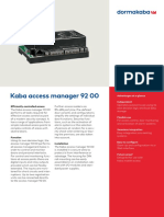 Kaba Access Manager 92 00 Factsheet