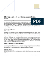 Playing Methods and Techniques of Pipa