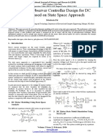 Full Order Observer Controller Design For DC Motor Based On State Space Approach