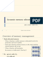 Dynamic Memory Allocation in C: (Mca Sem 1 Imscdr)