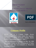 Presentation ON Analysis of Financial Trends of S.J.V.N.Ltd. (SHIMLA)