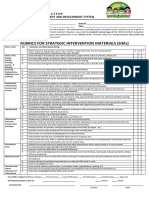 SIM Rubrics