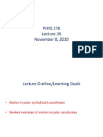 PHYS 170 November 8, 2019