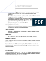 PR & Publicity Briefing Document - Background