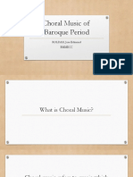 Choral Music of Baroque Period