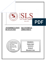 Interpretation of Statutes 2Nd Internal Assignment