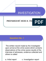 Criminal Investigation: Prepared By: RENE R. VERDOTE