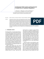 Constant Curvature Kinematic Model Analysis and Experimental Validation For Tendon Driven Continuum Manipulators