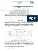 EE012 - Differential Current Protection of Transformer Using Arduino With Voice Alert