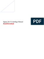 Sigma 2k15 Centrifuge Manual