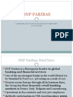 BNP Paribas: Corporate Sustainability Report Analysis