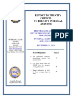 Final Report - Audit of City of Shreveport Insurance Procurement