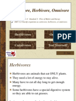 Carnivores Herbivores and Omnivores PowerPoint