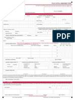 AIA Philam Life Policy Detail Amendment Form PDF