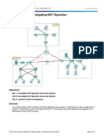 Investigating NAT Operation Instructions