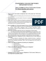 15A04802-Low Power VLSI Circuits & Systems - Two Marks Q&A-5 Units