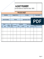 Machining Process Sheet Cum QAP