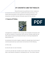 Acceptance of Concrete Cube Test Results