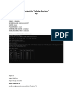 Project On Scholar Registration PDF