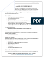 HTML & Css Syllabus PDF