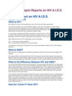 Biology Project Reports On HIV A