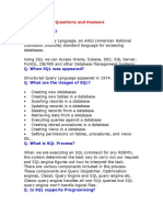 SQL Interview Questions and Answers