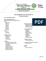 SELF ASSESSMENT TOOL FOR T1 T3 by MOY Sta Rosa NHS