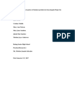 The Effect of Change in Prices of Business Products in San Joaquin Pasig City